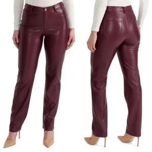 NWT. Joie. Faux leather pants. Size 14. Burgundy